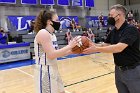 Mikayla Pucci 1000th  Wheaton College women's basketball’s Mikayla Pucci is honored after scoring her 1000th career point. - Photo By: KEITH NORDSTROM : Wheaton, basketball, Mikayla Pucci, 1000th